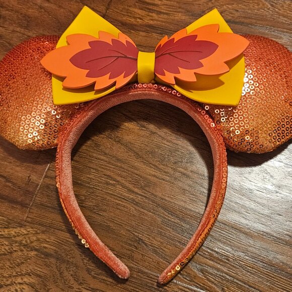 EUC Disney Ombre Fall Loungefly Set of Backpack Wallet and Ears - Picture 7 of 9